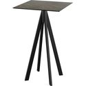 Infinity Statafel Zwart Frame + Midnight Marble HPL 70x70 cm - Essentials 120041677