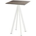 Infinity Statafel Wit Frame + Tropical Wood HPL 70x70 cm - Essentials 120051277