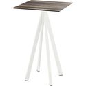 Infinity Statafel Wit Frame + Tropical Wood HPL 70x70 cm - Essentials 120051277
