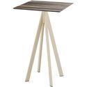 Infinity Statafel Zand Frame + Tropical Wood HPL 70x70 cm - Essentials 120061277