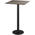 Urban Statafel Zwart Frame + Tropical Wood HPL 70x70 cm - Essentials 130041277