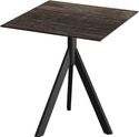 Essentials Infinity Tripod Terrastafel Zwart Frame + Riverwashed Wood HPL 70x70 cm - 140011477