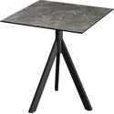 Essentials Infinity Tripod Terrastafel Zwart Frame + Galaxy Marble HPL 70x70 cm - 140011577