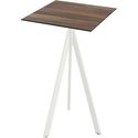 Essentials Infinity Tripod Statafel Wit Frame + Tropical Wood HPL 70x70 cm - 140051277