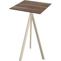 Essentials Infinity Tripod Statafel Zand Frame + Tropical Wood HPL 70x70 cm - 140061277