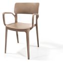 Wing Stoel sand beige Stapelbare Stoel plastic - 50923 - veba 50923