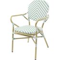 Essentials Tango Bistrostoel Rotan Bamboo Wit/Pastel Groen - 56351