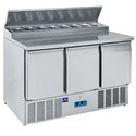 Mastro Saladette | 3 Deuren Gn 1/1 | 8X Gn 1/6 H=150mm | 0°/+8°C | 9709C