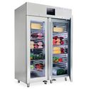 Refrigerator 1400 Litres In Stainless Steel GN2/1, Glass Doors, -2°/+8°C, 85 Mm Insulation - WiFi - Virtus BMA0025/FN