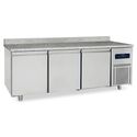 Freezer Counter For Pastry 3 Doors 600x400 mm With Granite Top With Upstand, -10°/-25°c, Virtus BNZ0007