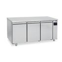 Refrigerated Pastry Counter 3 Doors Remote Cooling, Stainless Steel Top With Upstand, -2°/+8°C - WiF - Virtus BNZ0025/FN