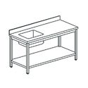 Mastro Werktafel | Wasbak links | Opstanden rand | 200X70cm | DTRVAS720