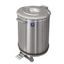 Mastro Afvalbak Op Wielen, Roestrvrijstaal, Voetbediend (50 Liter) | GGZ0006