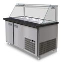 Refrigerated Preparation Counter With 3 Doors and Vertical Front Glass, 5x GN 1/1, 0°/+10°c, Mastro IEC0056