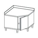 Neutral Work Cupboard, Corner Type, With Hinged Door, With Upstand, 1000x700 mm, Mastro STABA71