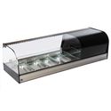 Gekoelde Tapasvitrine B=120cm | 4X Gn 1/3 + glasplank | Zwart | Mastro TPFR4IA2S