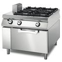 Gas Range With 4 Burners On Static Gas Oven, Stainless Steel Containers, Two-Sided Panel Control, Virtus VS110100CFG