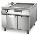 Electric Griddle Smooth Chromed On Cabinet With Door, Two-Sided Panel Control, Virtus VS110100FTEC