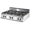 Gas Range With 6 Burners Each 6 KW, Pressed Working Top - Virtus VS70120PCGST