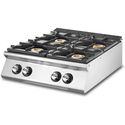 Gas Range With 4 Burners Each 6 KW, Pressed Working Top - Virtus VS7080PCGST