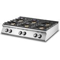 Gas Range With 6 Burners, Pressed Working Top, Virtus VS90120PCGST