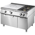 Mastro Bakplaat - Gas Solide Top Op Statische Gasoven Gn 2/1 en Gesloten Kast + 2 Branders - VS90120TPFG
