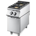 Gas Range With 2 Burners On Closed Cabinet, Pressed Working Top, Virtus VS9040PCGSP