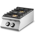 Gas Range With 2 Burners, Pressed Working Top, Virtus VS9040PCGST