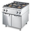 Gas Range With 4 Burners On Closed Cabinet, Pressed Working Top, Virtus VS9080PCGSP