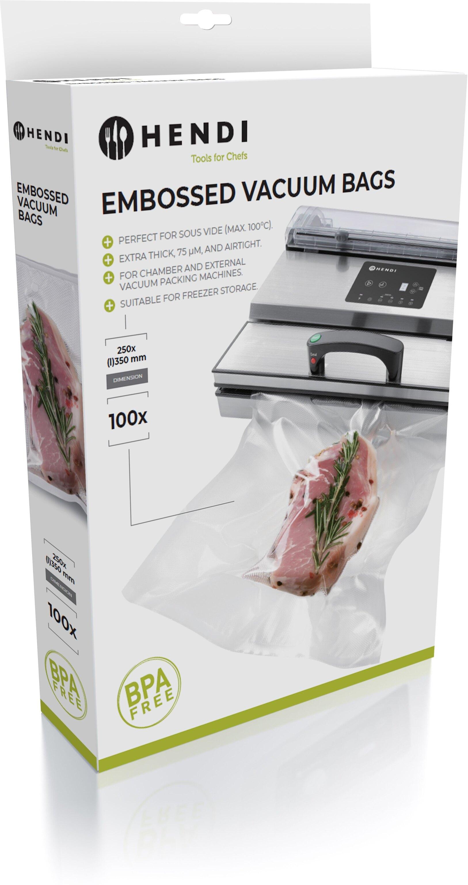 Hendi Vacuumverpakkingszakken met reliëf 25x35cm 100 stuks | 971055