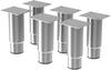 Diamond Set van 6 Verstelbare Roestvaststalen Poten (h.125mm) - K-PR/126