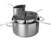 Pujadas Pasta-Kookpan Ø35cm, met 4x kookmand, 20 liter, RVS, 720120