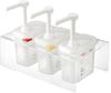 Araven set van 3 sausdispensers GN 1/9 transparant 1,5ltr |  CR823