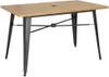 Bolero Aluminium Outdoor Tafel 120x76x76cm Licht Houtdessin - Bolero FT954