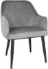 Bolero Lia Velvet Stoelen Grijs (2 Stuks) - Bolero FX071