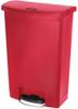Rubbermaid Slim Jim Front Step pedaalemmer 90ltr rood - GL038