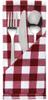 Mitre Comfort Gingham servet rood-wit 41 x 41cm | HB580