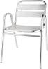 Bolero stapelbare aluminium stoelen met gebogen armleuning | U501