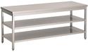 Werktafel met 2 schappen | 130cm breed | RVS | Combisteel | 7812.0323