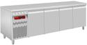 Geventileerde Koelwerkbank, 4 Deuren GN 1/1, 550 Lit. Groep Aan Linkerkant, Diamond DT224/P9GX