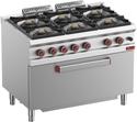 Fornuis 6 Branders - Maxi Gasoven 1 Groote Deur - Diamond G7/6BFM11-N