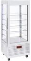 Diamond Vitrine 4 zijden T° negatief, 5 niveaus in glas, Geforceerd, 480 Lit., WIT | INN/VB-W5-R2