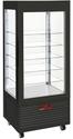 Diamond Vitrine 4 zijden T° positief, 5 niveaus in glas, Geforceerd, 480 Lit., ZWART | INN/VN-B9-R2