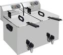 Diverso By Diamond Elektrische Friteuse Tafelmodel 2x 8 Liter + Aftapkraan - WR-EF16-D8