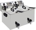 Diverso By Diamond Elektrische Friteuse Tafelmodel 2x 10 Liter + Aftapkraan - WR-EF20-S2