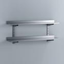 Gastro-Inox Dubbele Wandplank van RVS, 1200(l)x400(d)mm - 303.213