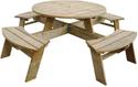 Rowlinson Ronde Houten Picknicktafel 200(Ø)cm - Rowlinson CG097