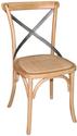 Bolero houten stoelen met gekruiste rugleuning naturel (2 stuks) | GG656