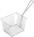 Olympia vierkant RVS frituurmandje voor snacks groot | GG867