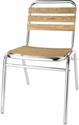 Bolero aluminium en essenhouten stoel (4 stuks) | GK997